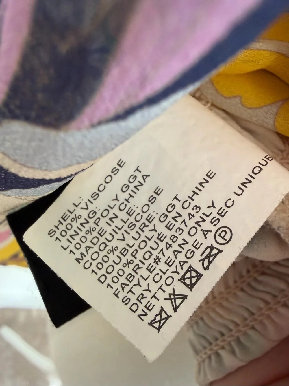 SHOSHANNA CECE TOP Floral Sheer Yellow Purple Size Medium